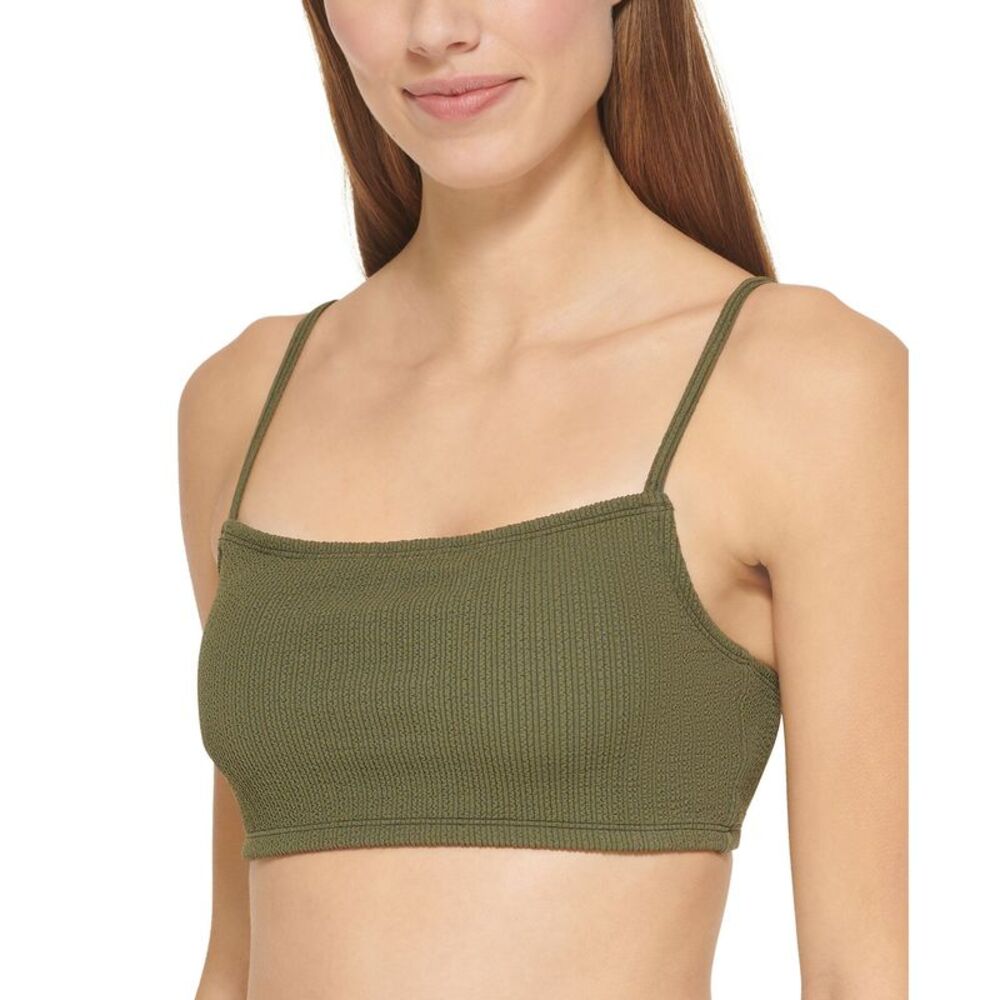 DKNY Textured Bralette Bikini Top